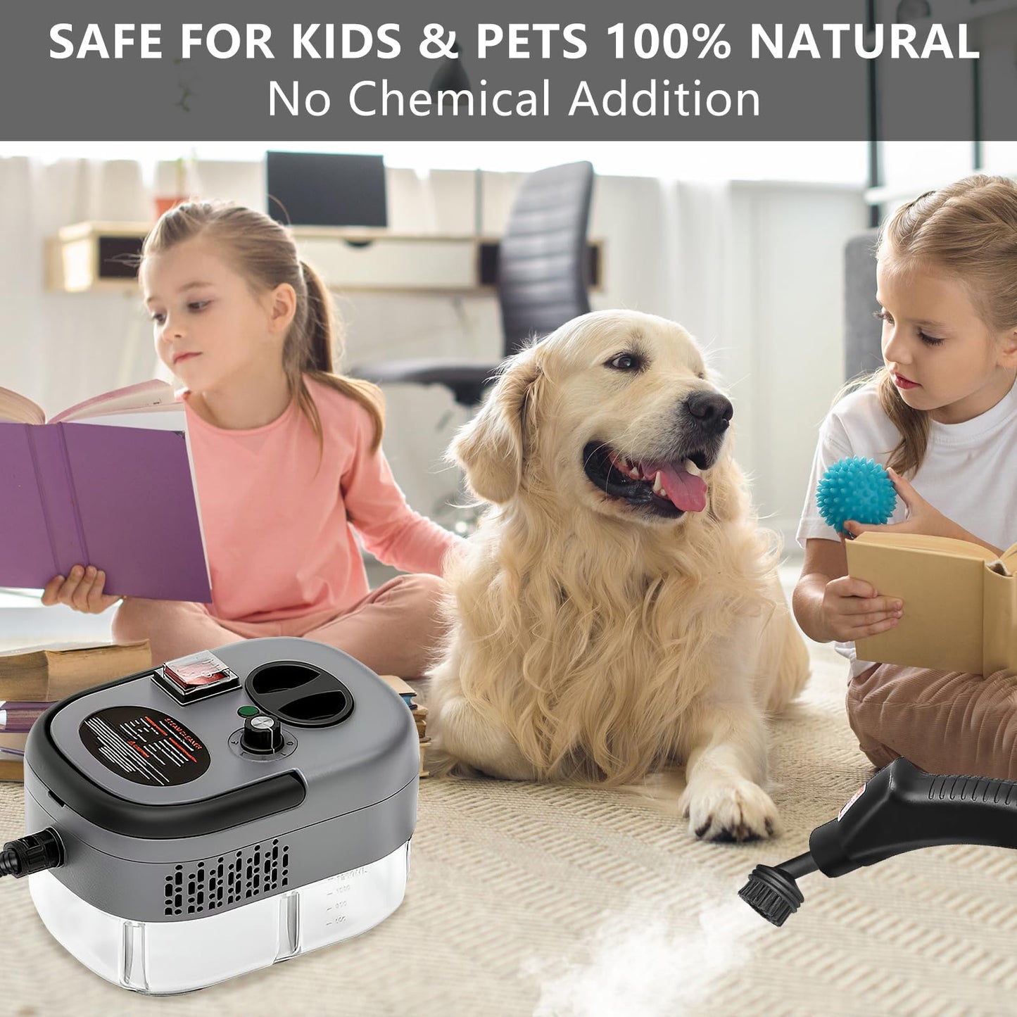 Handheld Steam Cleaner | Steamer For Cleaning, 2500W Pressurized Steam Cleaner With 1.2L Water Tank And 12 Attachments