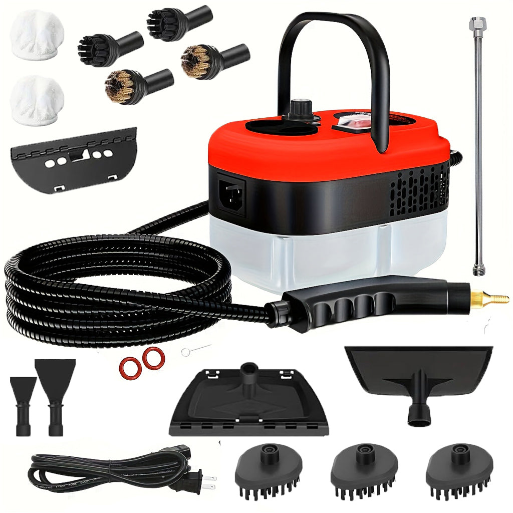 Handheld Steam Cleaner | Steamer For Cleaning, 2500W Pressurized Steam Cleaner With 1.2L Water Tank And 12 Attachments